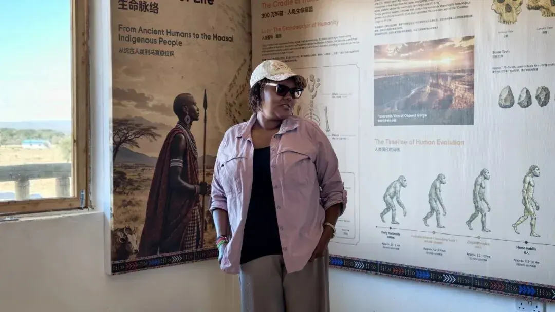 A guest viewing the exhibit